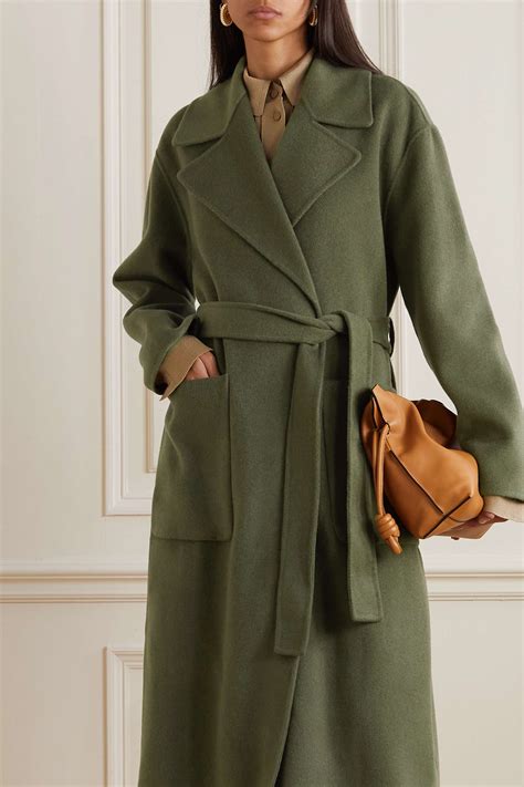 michael kors belted wool-blend felt coat